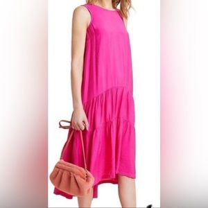 Maeve Hot Pink tiered dress